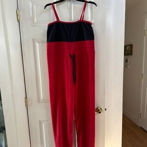 Red ballet warmup jumpsuit